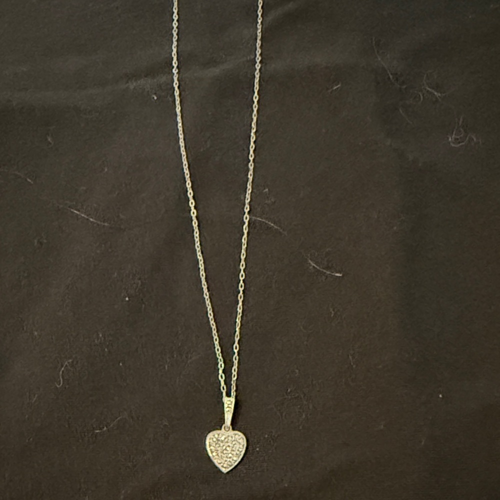 Vintage Silver Heart Pendant Necklace